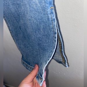 Zara straight leg jeans with slit